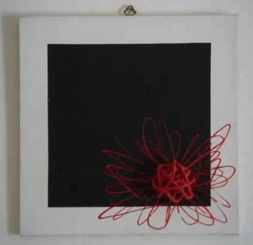 Grumo Rosso · 2000 · 40x40 · Tecnica mista