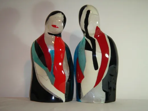 Lui e Lei · 2004 · 46x42x10 · Vetrofusione