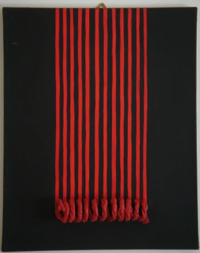Rosso su Nero · 2000 · 50x40 · Tecnica mista