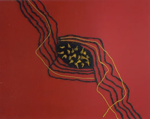 Aculei · 1999 · 120x100x12 · Tecnica mista
