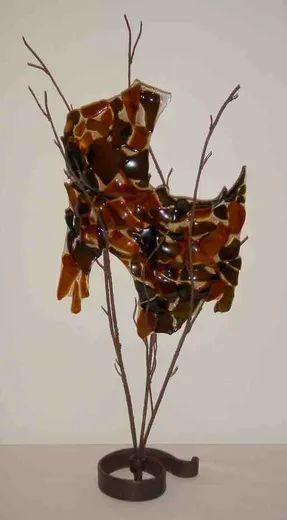 Uomo Foglia · 2003 · 79x38x15 · Vetrofusione